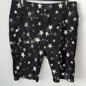 Shosho Star Print Workout Biker Shorts